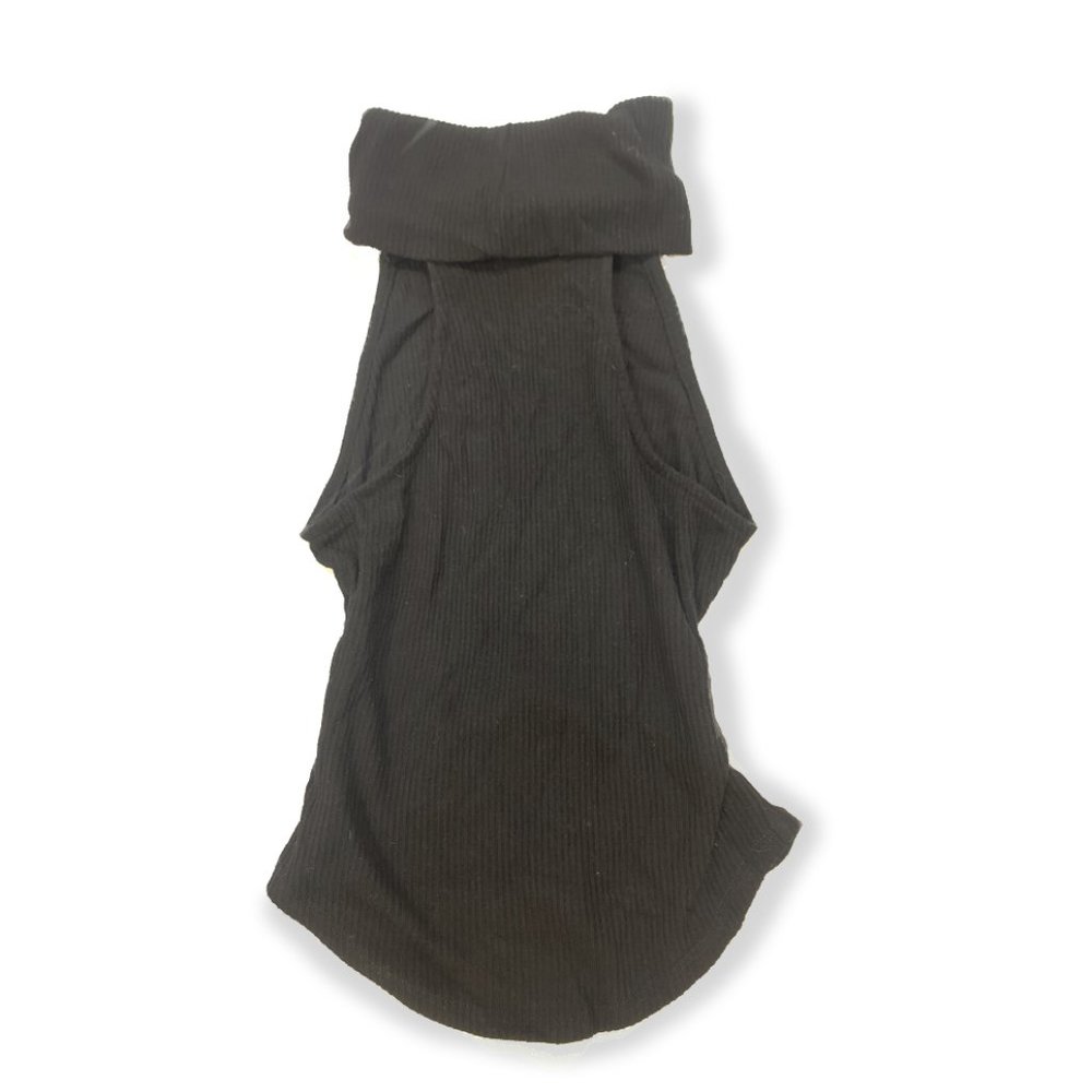 Mock Neck Ribbed Tank Top - Picture 2 of 2